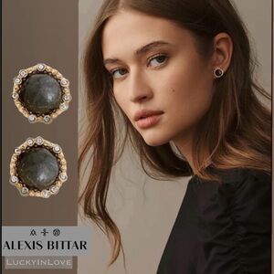 ALEXIS BITTAR • Asterales Crystals Labradorite Cabochon Crystal Stud Earrings